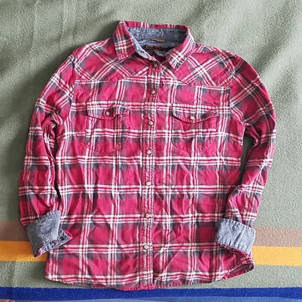 Red and Blue plaid shirt
